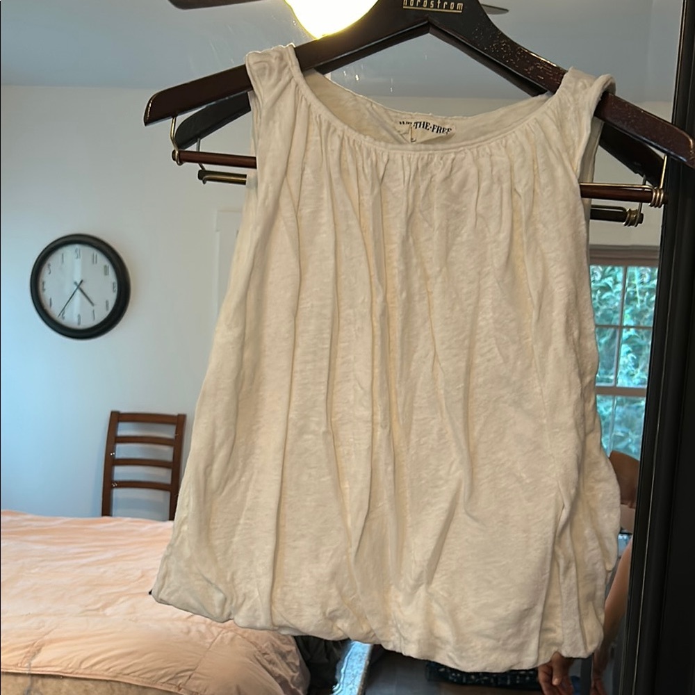 Free People White Tank Top Essential